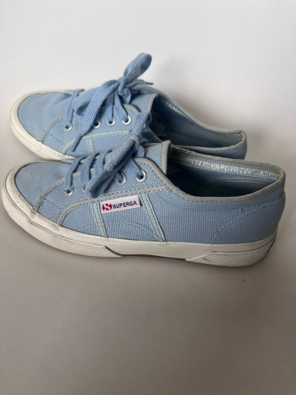 Superga Sky Blue Classic Canvas Sneaker Women’s Size 37 - Picture 3 of 9